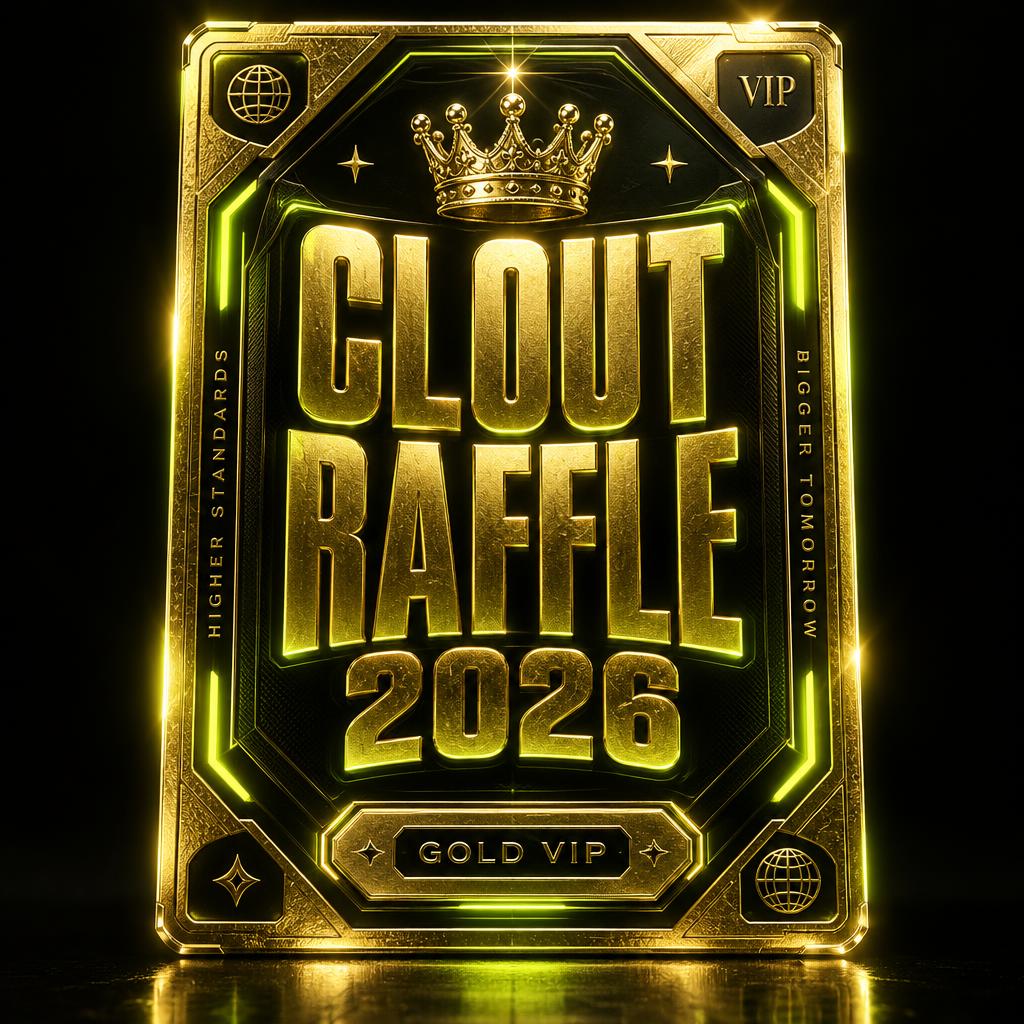 Clout Raffle 2026 Gold VIP artwork